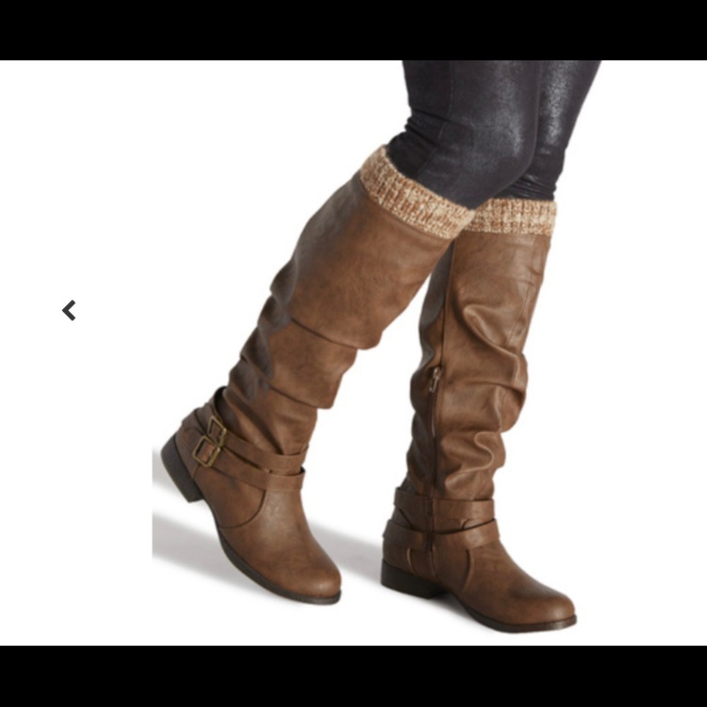 ShoeDazzle Brown Slouchy Boots BRAND NEW IN BOX